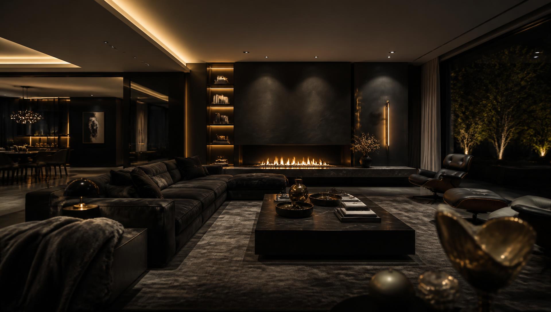 Renovated luxury living room by Whitney Properties